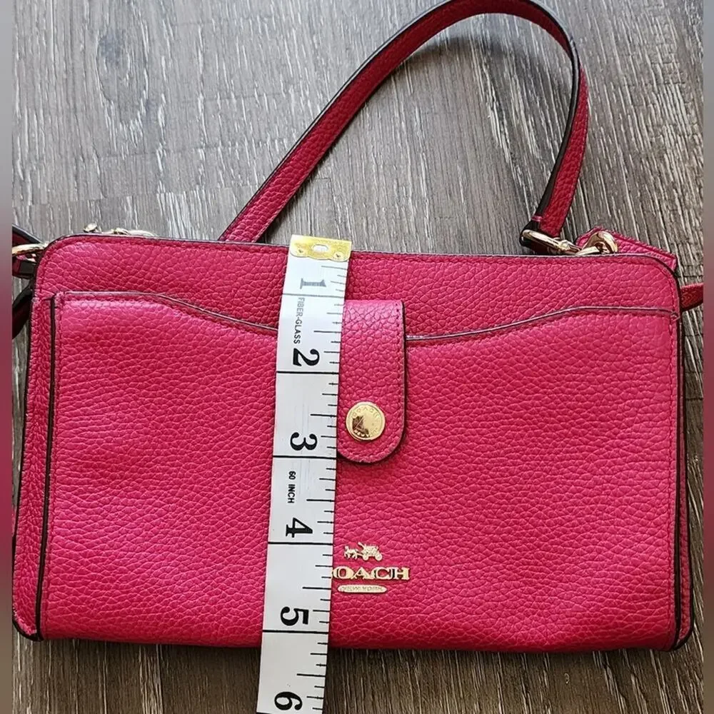 Coach Convertible Noa Pop Up Messenger In hot pink magenta purse wallet wristlet - Picture 6 of 16